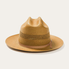 Open Road Vented Straw Cowboy Hat Cognac | Men/Women Stetson Fedora