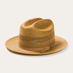 Open Road Vented Straw Cowboy Hat Cognac | Men/Women Stetson Western