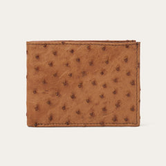 Ostrich Bi-Fold Wallet Antique Cognac | Men Stetson Wallets