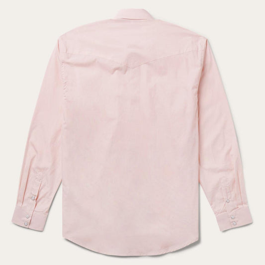 Pink End-On-End Western Shirt Pink | Men Stetson Western Shirts