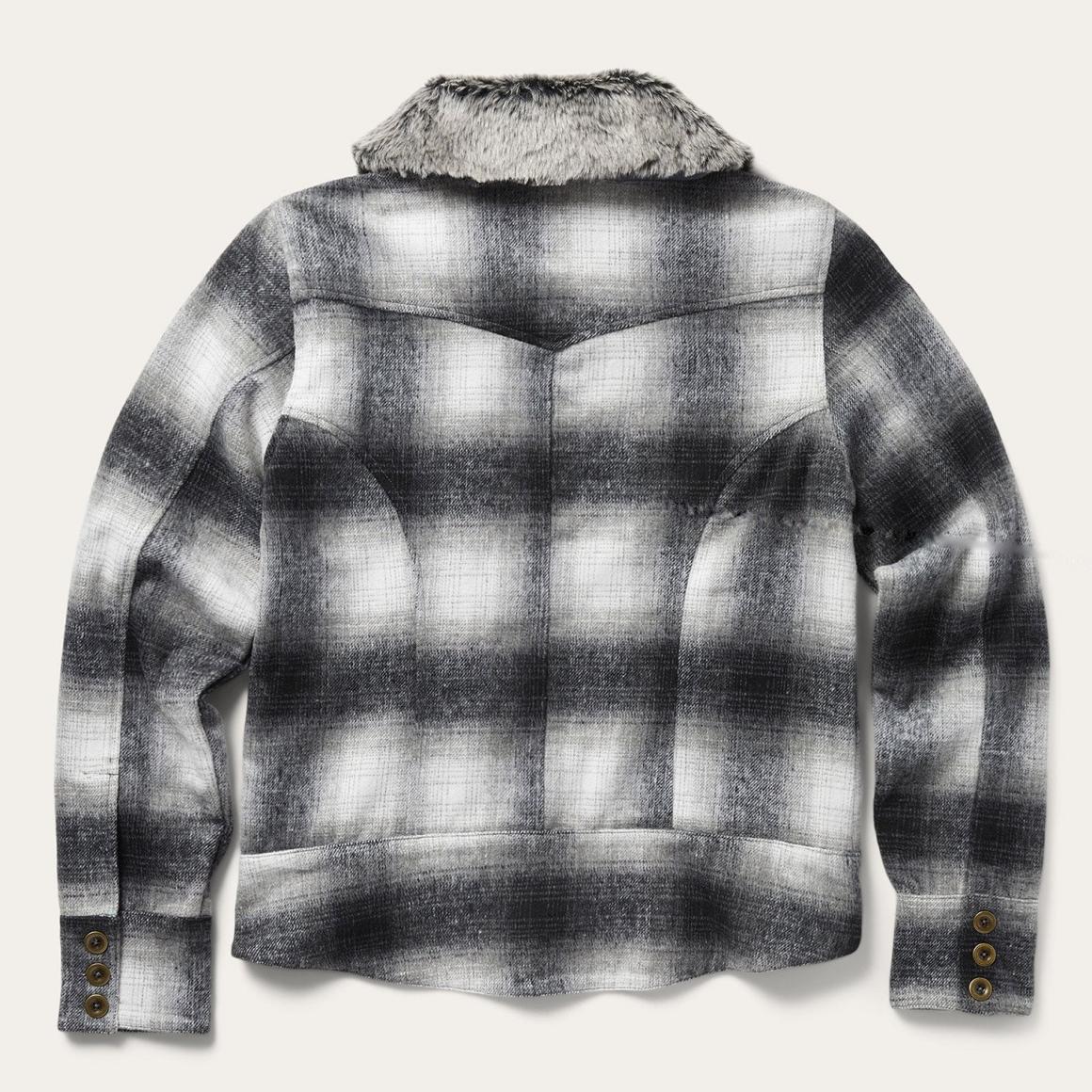 Plaid Cropped Jacket Black | Women Stetson Jackets