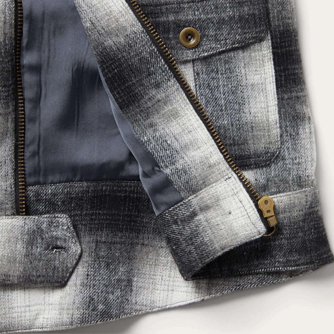 Plaid Cropped Jacket Black | Women Stetson Jackets