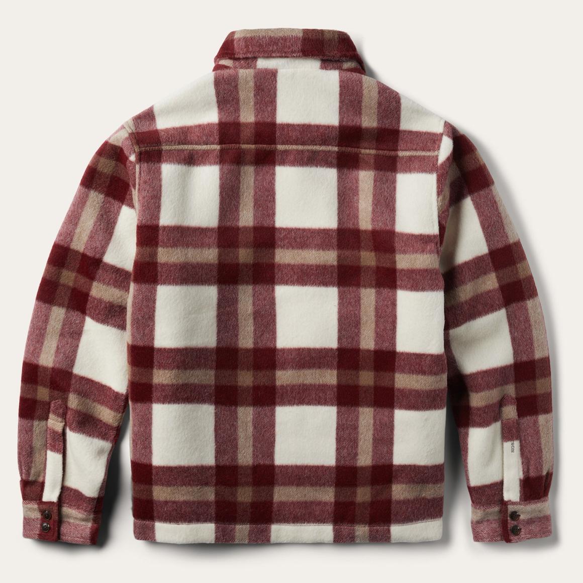 Plaid Lined Jac-Shirt Red | Men Stetson Flannel Shirts