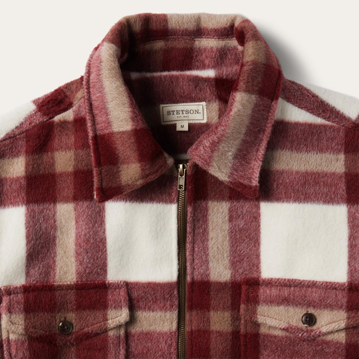 Plaid Lined Jac-Shirt Red | Men Stetson Jackets