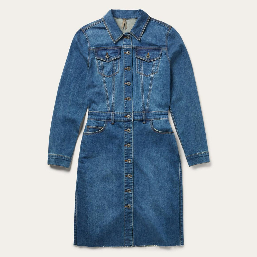 Premium Denim Shirt Dress Blue | Women Stetson Mini
