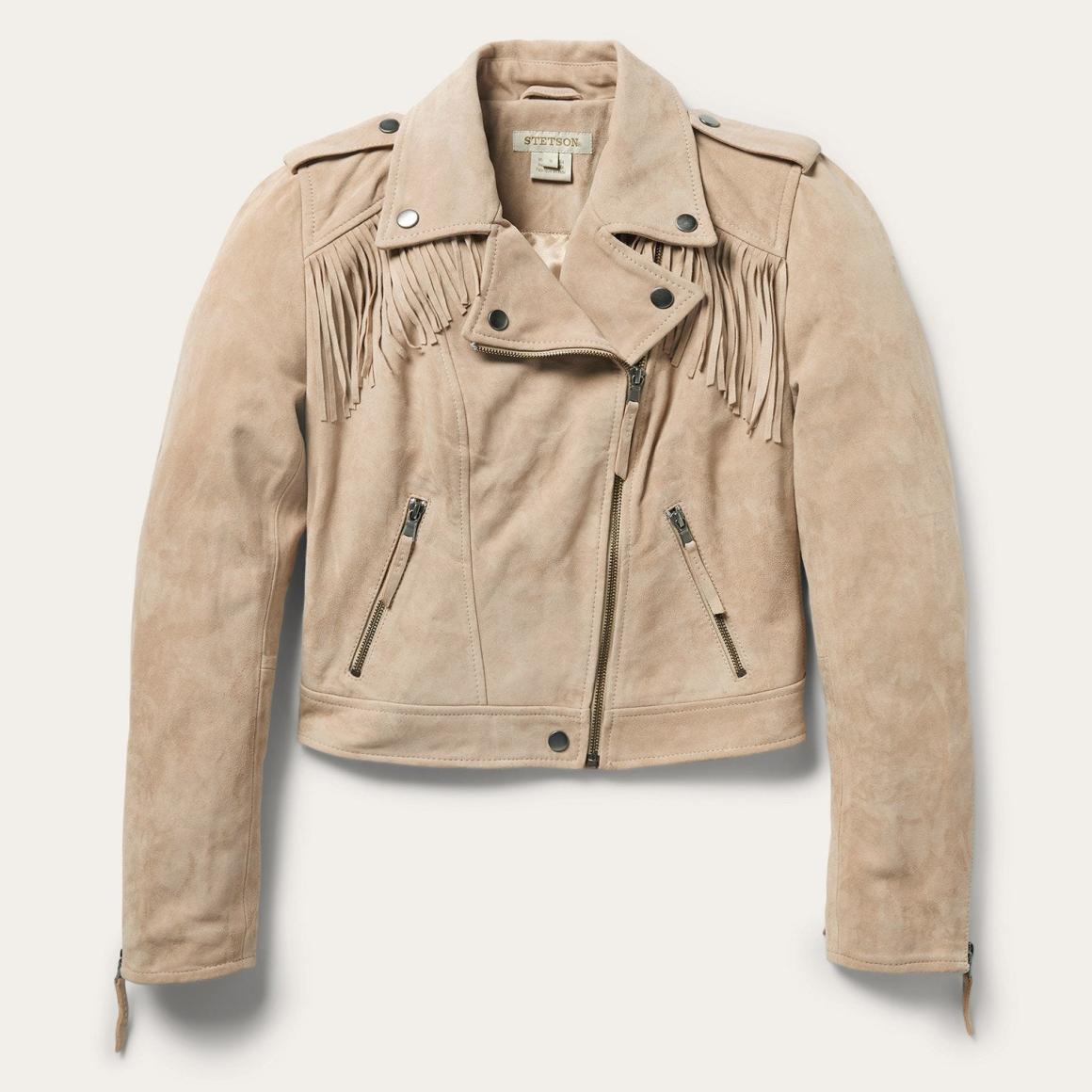 Premium Suede Moto Jacket Tan | Women Stetson Jackets