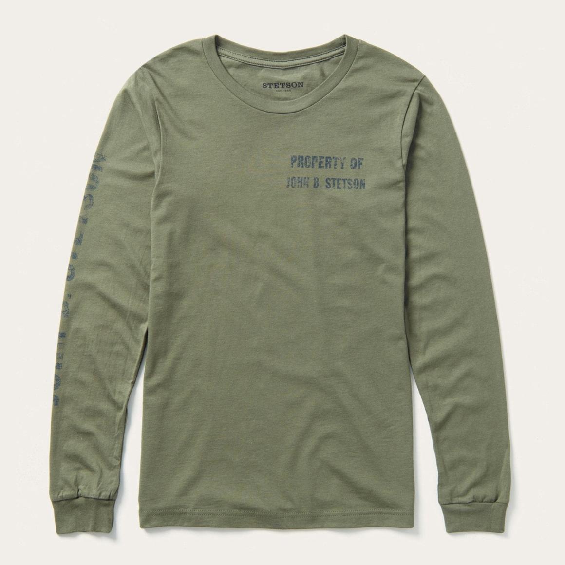 Property Of John B Stetson Tee Green | Men Stetson Tees