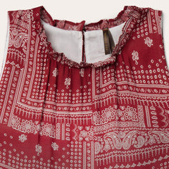 Red Bandana Patchwork Dress Red | Women Stetson Midi