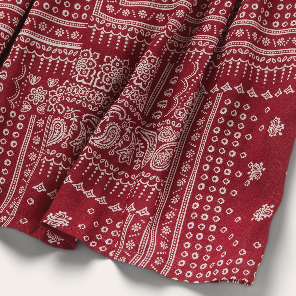 Red Bandana Patchwork Dress Red | Women Stetson Midi