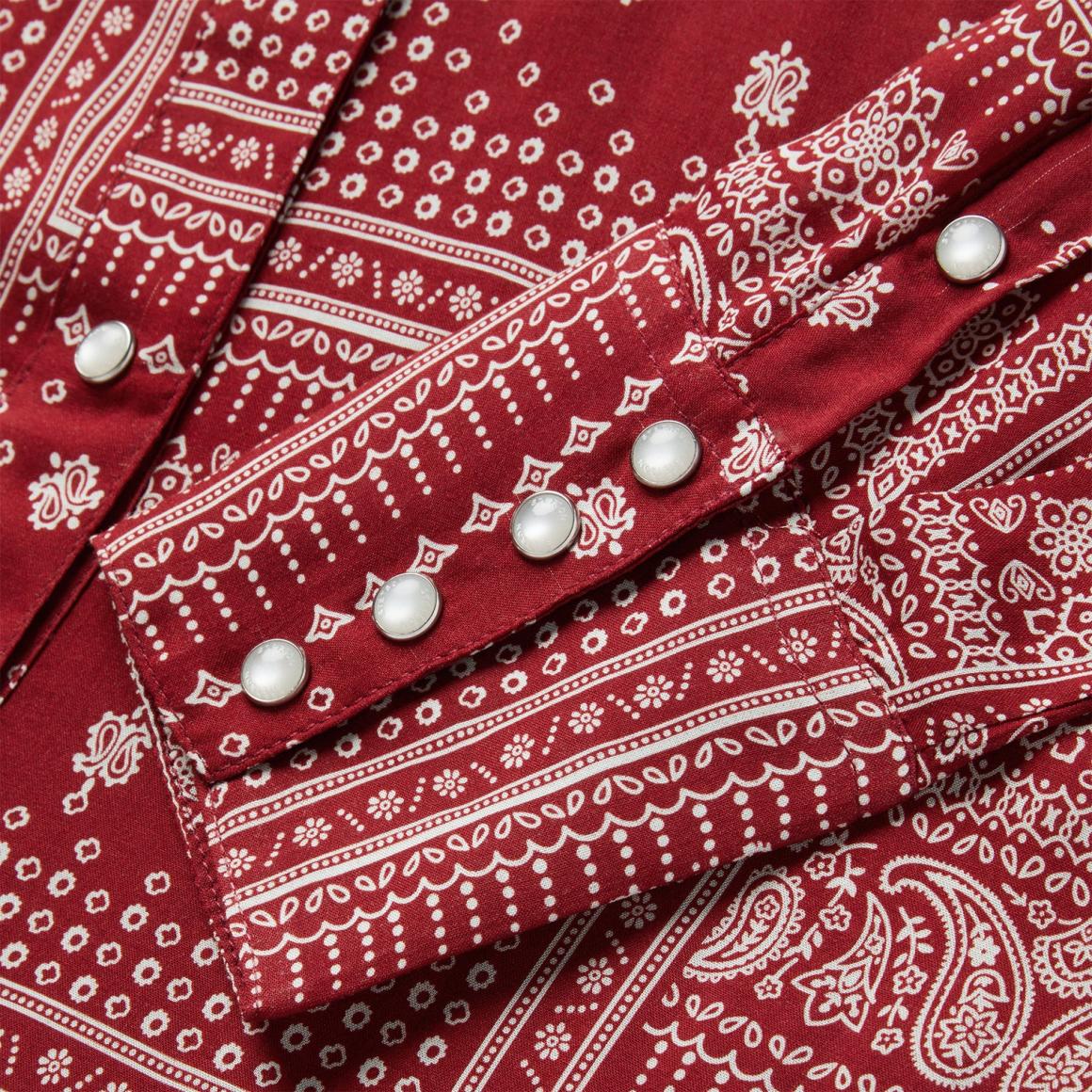 Red Bandana Patchwork Shirt Red | Women Stetson Western Shirts