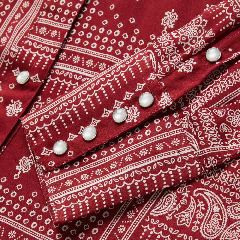 Red Bandana Patchwork Shirt Red | Women Stetson Western Shirts