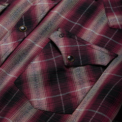 Red Marl Plaid Western Shirt Red | Men Stetson Modern Cut
