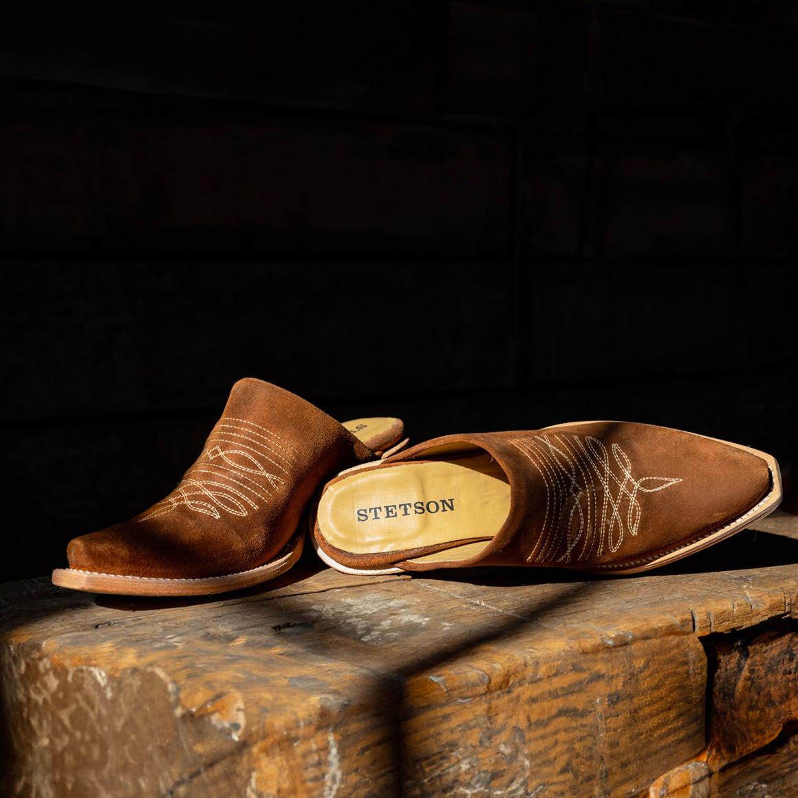 Reed Western Mules Brown | Women Stetson Shorties