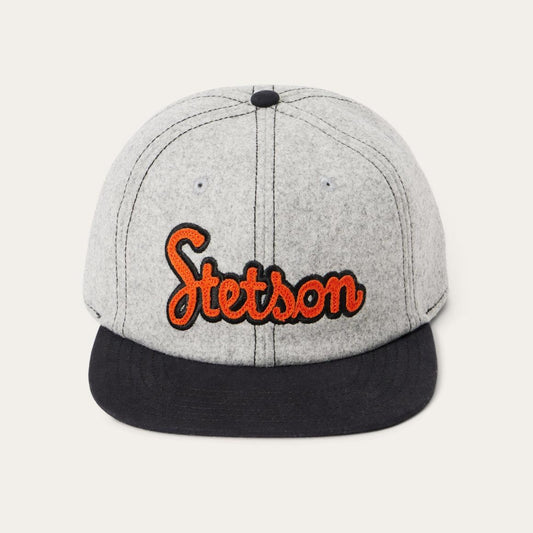 Retro Script Baseball Cap Grey | Men/Women Stetson Caps &amp; Truckers