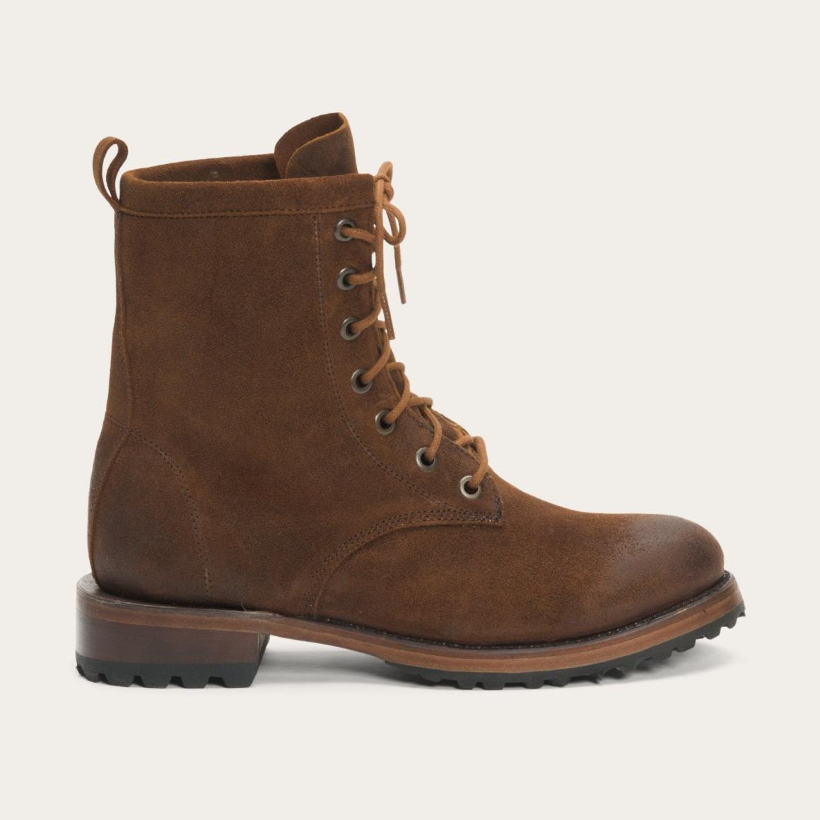 Sam Lace Up Brown Suede | Women Stetson Shorties