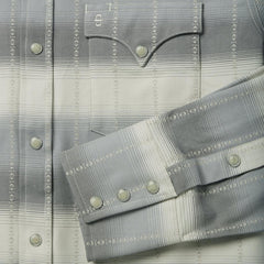 Serape Dobby Twill Western Shirt Brown | Men Stetson Modern Cut