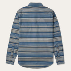 Serape Stripe Western Shirt Blue | Men Stetson Modern Cut