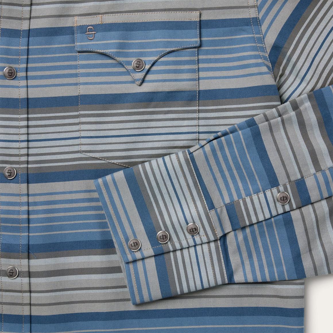 Serape Stripe Western Shirt Blue | Men Stetson Western Shirts