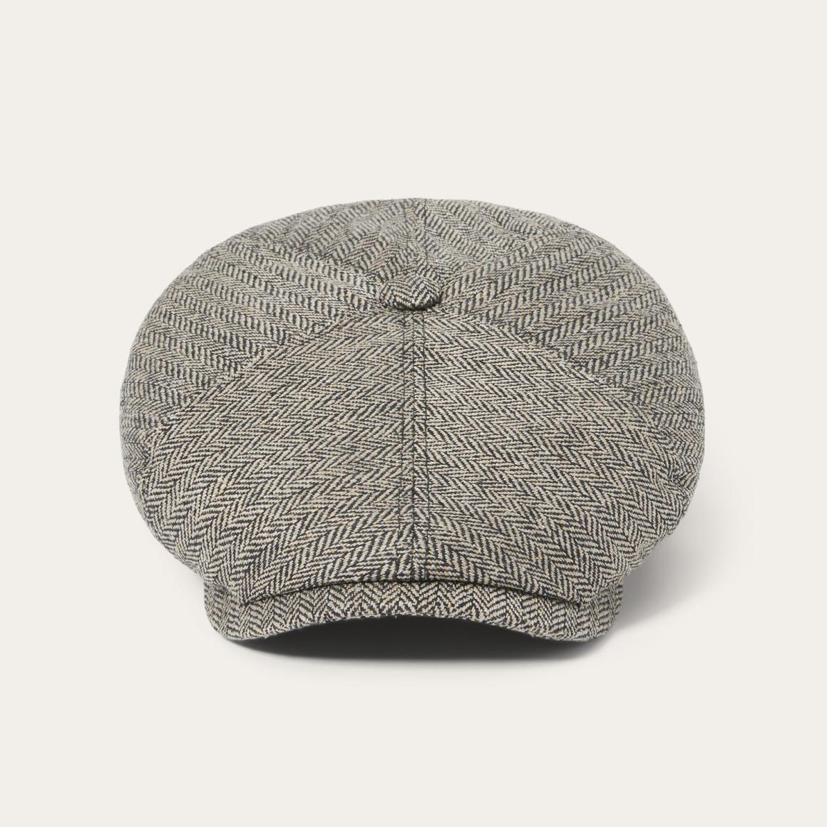 Silk Six-Panel Cap Black/brown Herringbone | Men/Women Stetson Caps &amp; Truckers
