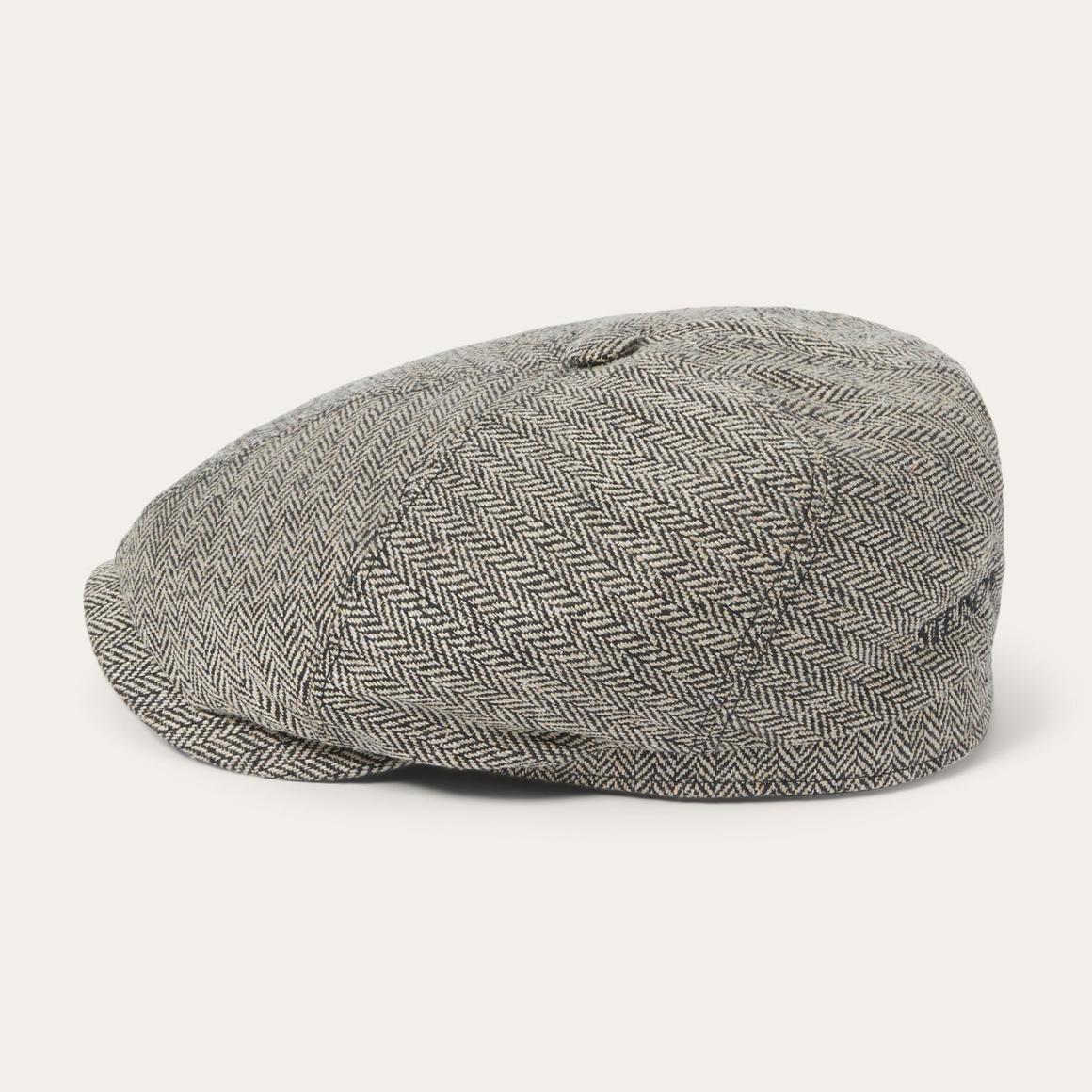 Silk Six-Panel Cap Black/brown Herringbone | Men/Women Stetson Caps &amp; Truckers