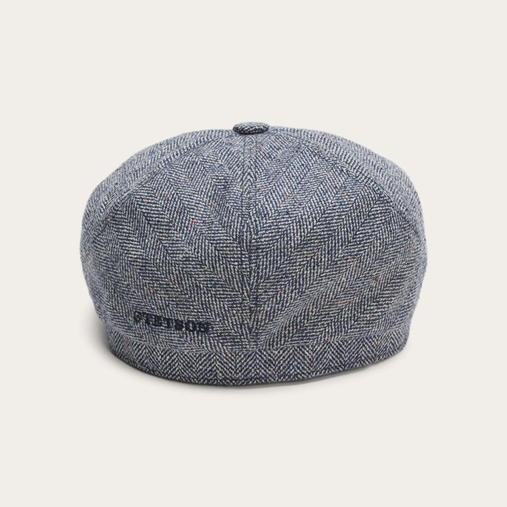 Silk Six-Panel Cap Blue Herringbone | Men/Women Stetson Caps &amp; Truckers
