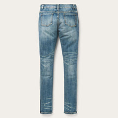 Skinny Fit Stripe Leg Jean Blue | Women Stetson Denim