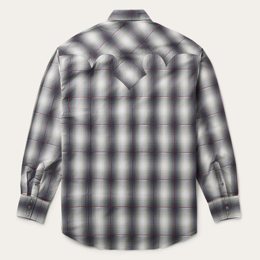 Smoke Ombre Western Shirt Grey | Men Stetson Classic Cut