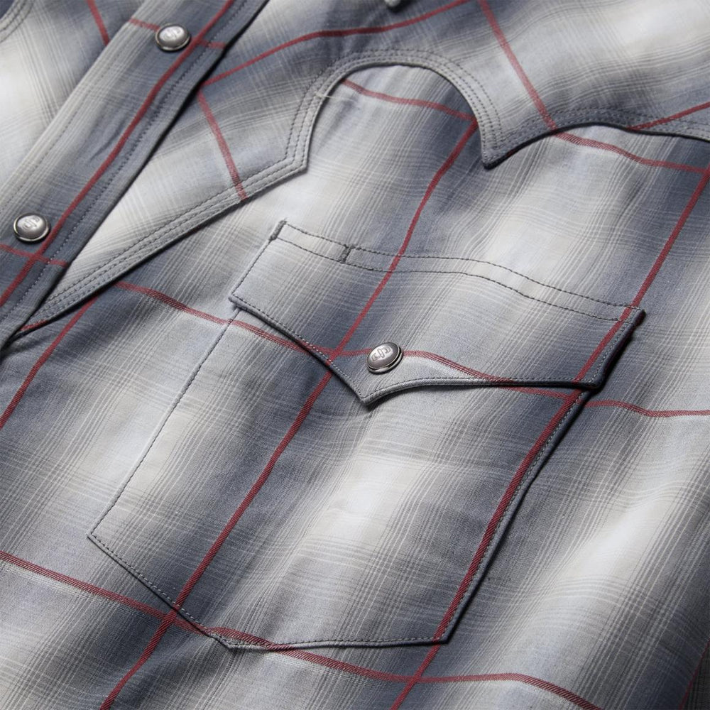 Smoke Ombre Western Shirt Grey | Men Stetson Classic Cut