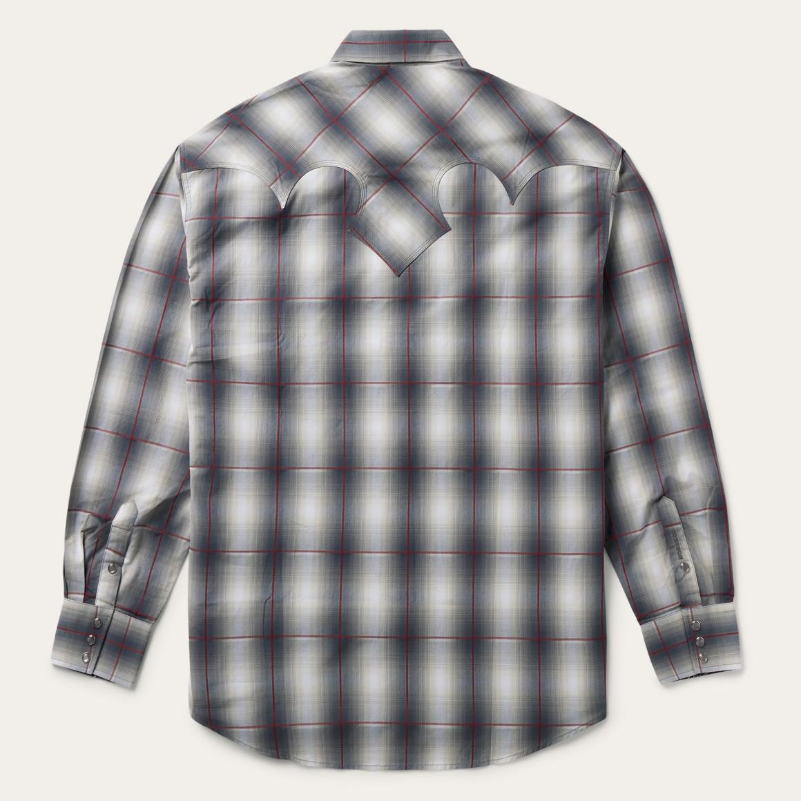 Smoke Ombre Western Shirt Grey | Men Stetson Western Shirts