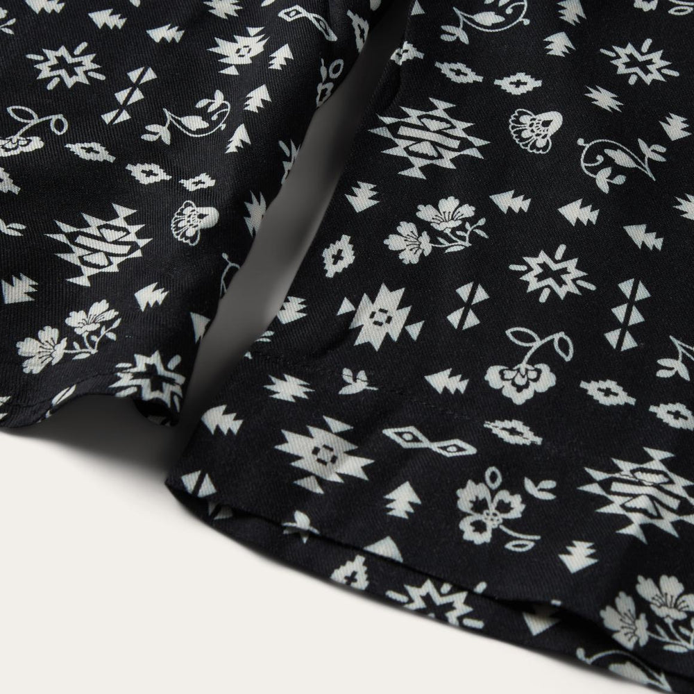 Southwestern Ditzy Print Blouse Black | Women Stetson Blouses
