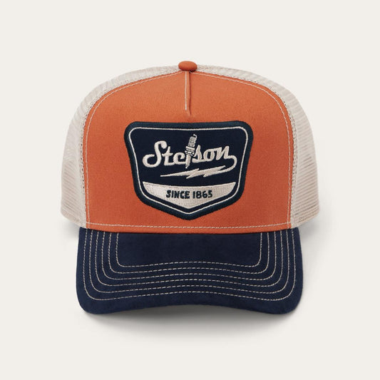 Spark Plug Trucker Cap Navy/rust Orange | Men/Women Stetson Caps &amp; Truckers
