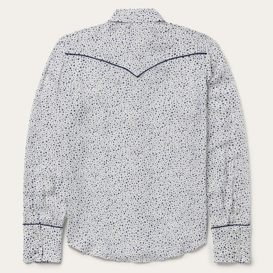 Stars Print Western Shirt White | Women Stetson Western Shirts