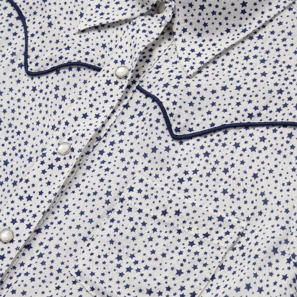 Stars Print Western Shirt White | Women Stetson Western Shirts