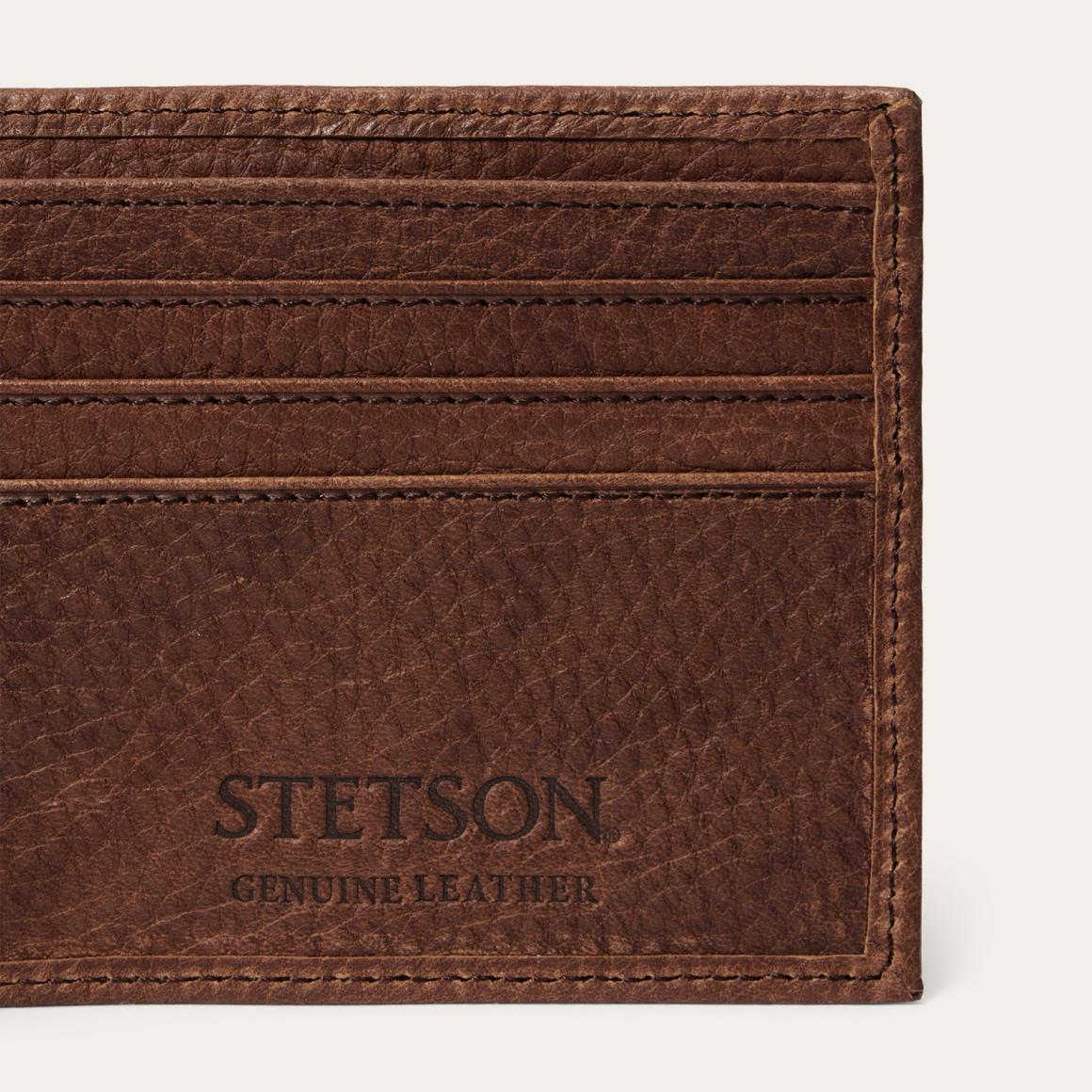 Steer Head Bi-Fold Wallet Brown | Men Stetson Wallets