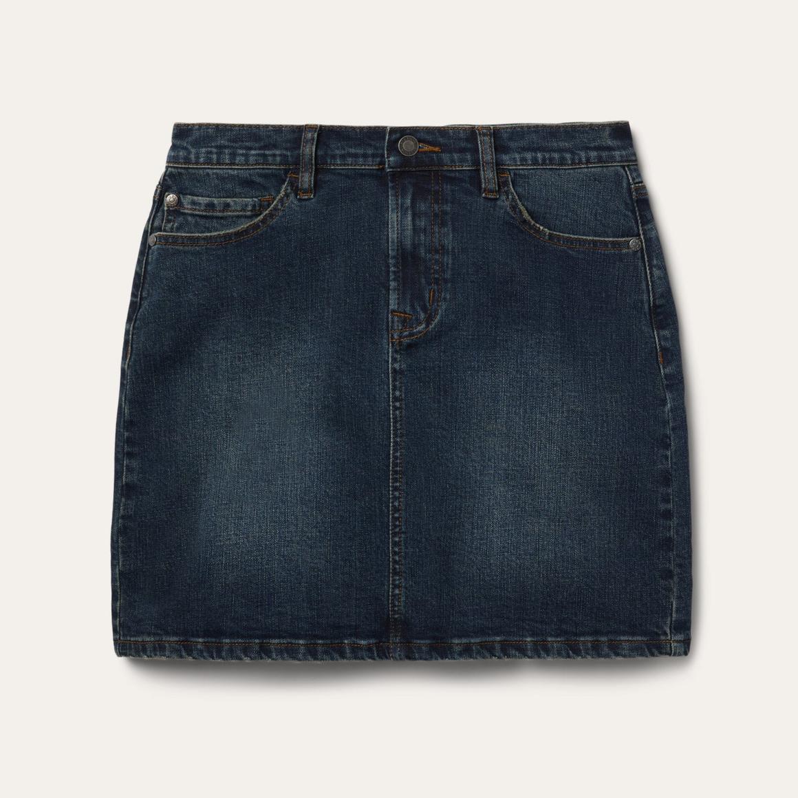 Stretch Denim 5-Pocket Skirt Blue | Women Stetson Skirts &amp; Shorts