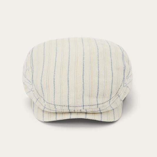 Striped Linen Driver Cap Off White With Stripes | Men/Women Stetson Caps &amp; Truckers