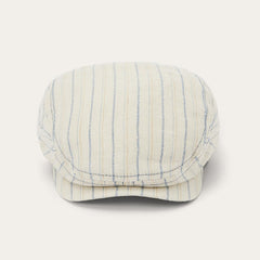 Striped Linen Driver Cap Off White With Stripes | Men/Women Stetson Caps &amp; Truckers