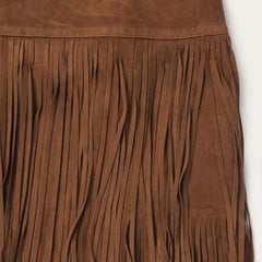 Suede Fringed Skirt Brown | Women Stetson Skirts &amp; Shorts