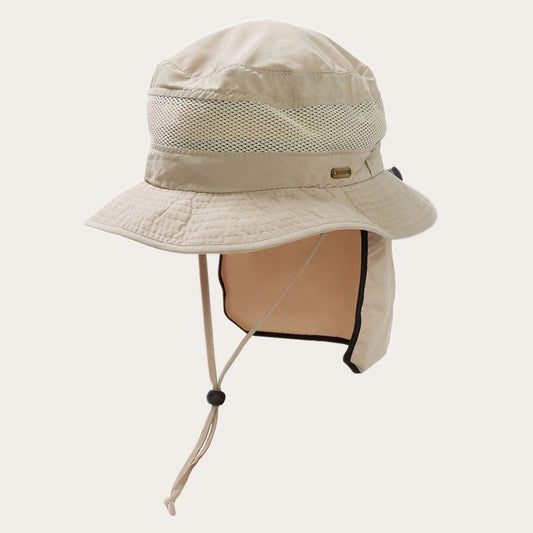 Switchback &#039;No Fly Zone&#039; Mesh Bucket Hat Khaki | Men/Women Stetson Outdoor