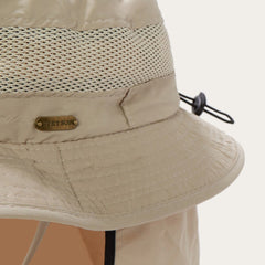 Switchback &#039;No Fly Zone&#039; Mesh Bucket Hat Khaki | Men/Women Stetson Outdoor