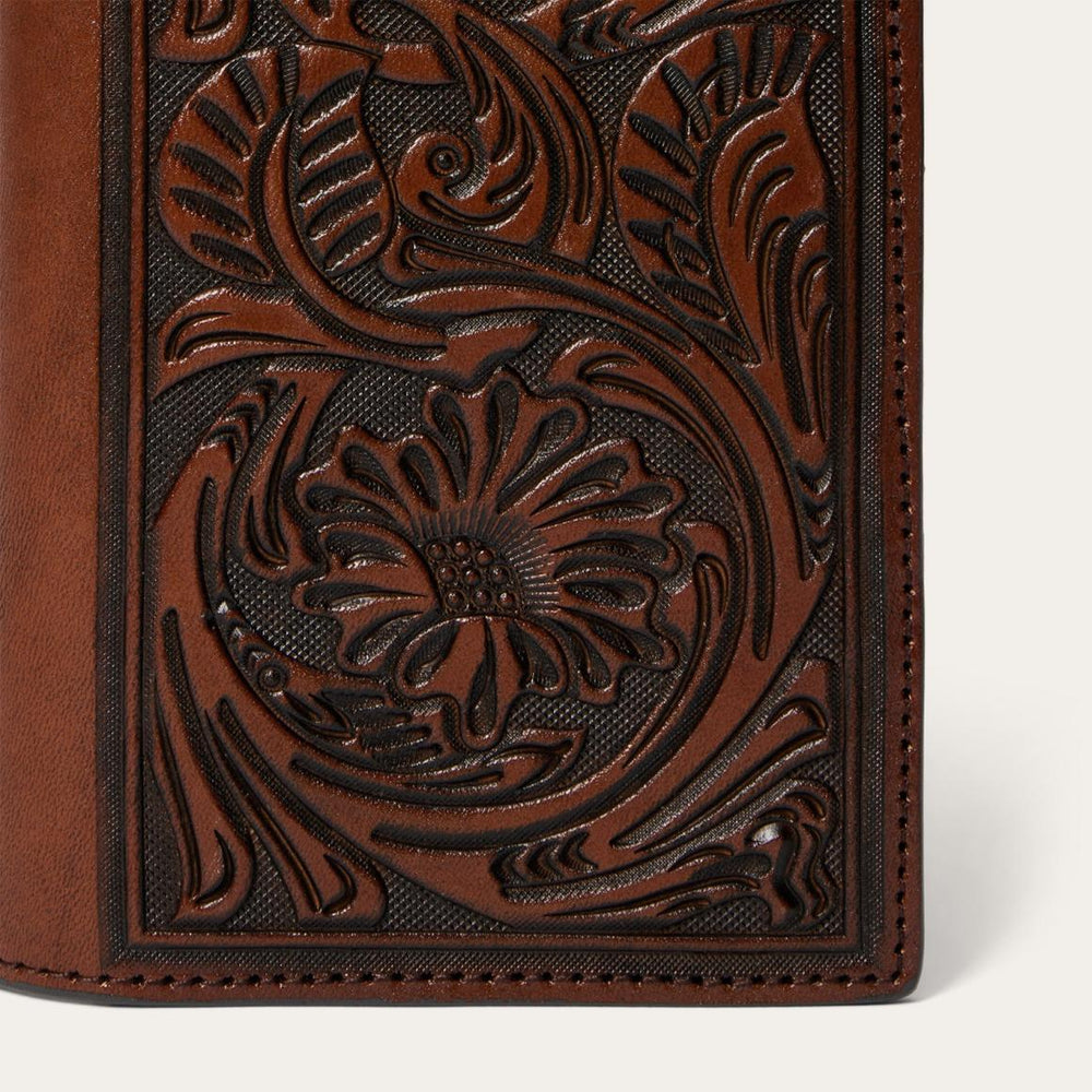 Tooled Checkbook Brown | Men Stetson Wallets