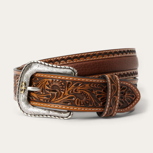 Tooled Tab Belt Cognac | Men Stetson Belts