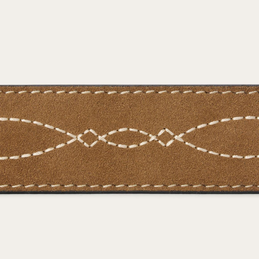 Tooled Tapered Belt Brown/sand | Men Stetson Belts