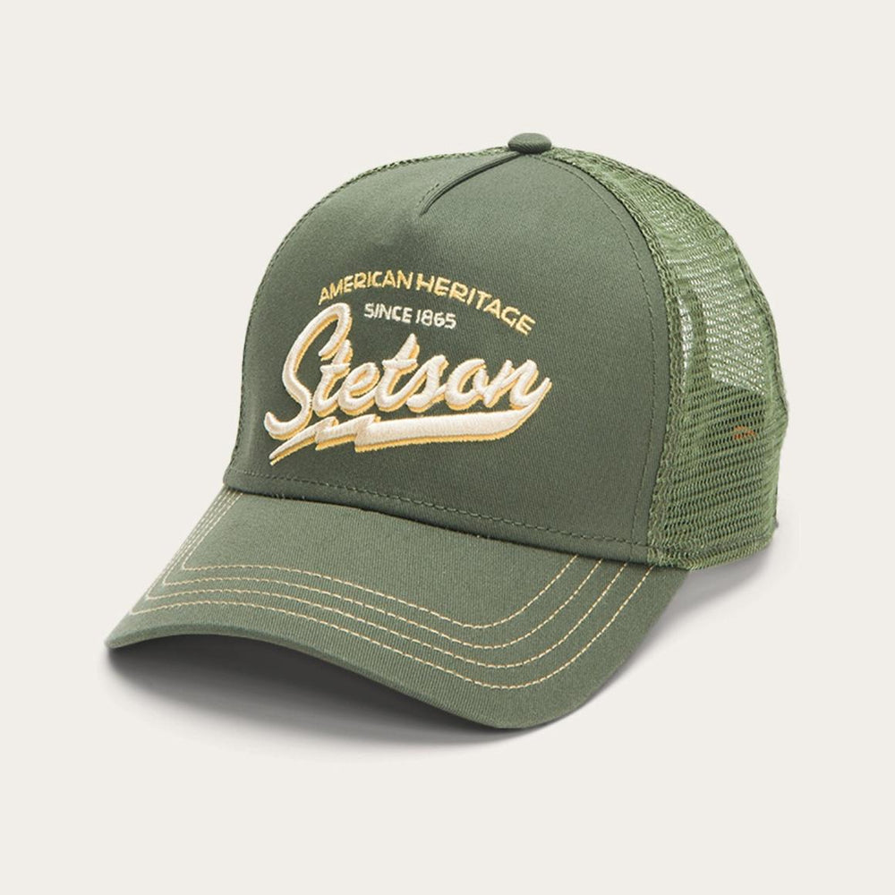 Trucker Cap American Heritage Classic Olive | Men/Women Stetson Caps &amp; Truckers