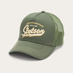 Trucker Cap American Heritage Classic Olive | Men/Women Stetson Caps &amp; Truckers