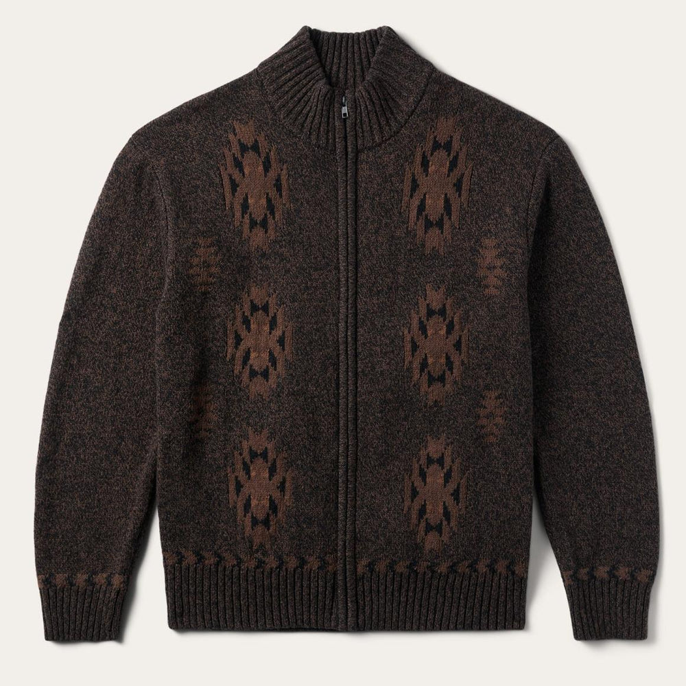 Vertical Aztec Cardigan Brown | Men Stetson Jackets