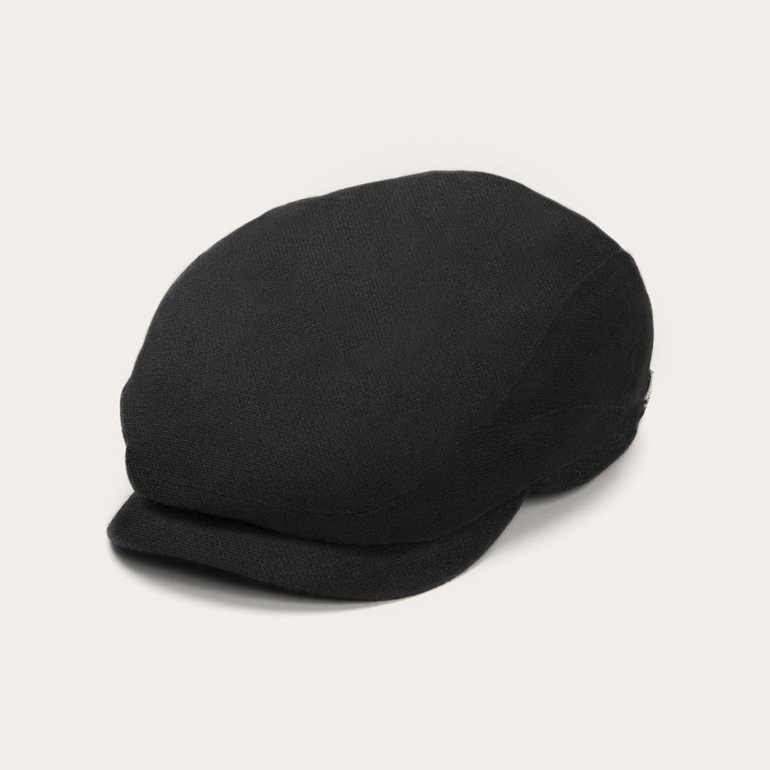 Virgin Wool &amp; Cashmere Driver Cap Black | Men/Women Stetson Caps &amp; Truckers