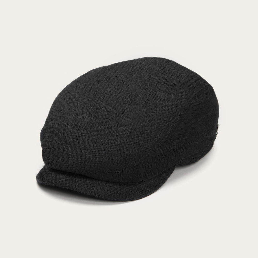 Virgin Wool &amp; Cashmere Driver Cap Black | Men/Women Stetson Caps &amp; Truckers