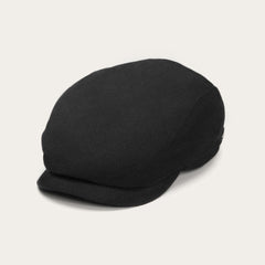 Virgin Wool &amp; Cashmere Driver Cap Black | Men/Women Stetson Caps &amp; Truckers