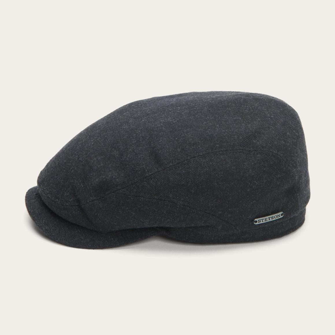 Virgin Wool &amp; Cashmere Driver Cap Grey | Men/Women Stetson Caps &amp; Truckers